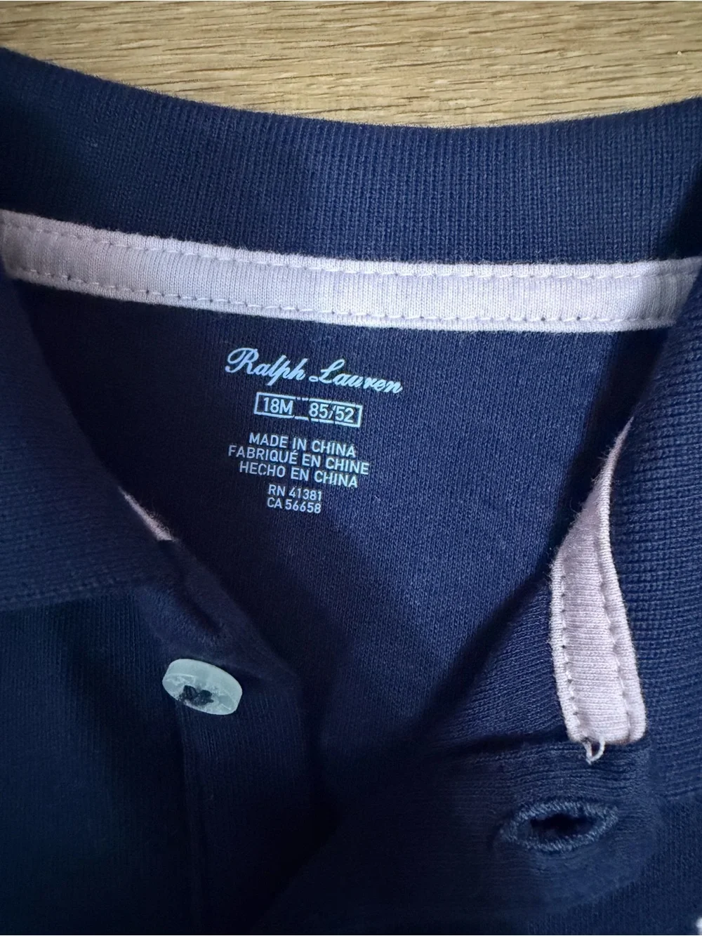 Ralph Lauren Navy Polo Dress with Pink Pony Embroidery 18M